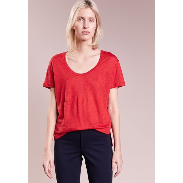 Filippa K LINEN SCOOP NECK T-shirt basic rouge F1421D033