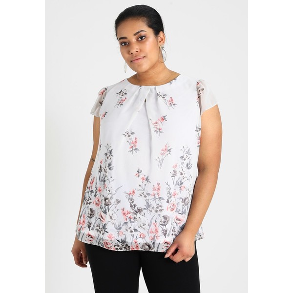 Dorothy Perkins Curve BILLIE AND BLOSSOM BOARDER FLORAL SHELL Bluzka ivory DP621E05Y