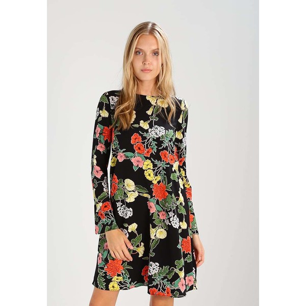 Dorothy Perkins Tall FLORAL Sukienka letnia black DOA21C01I