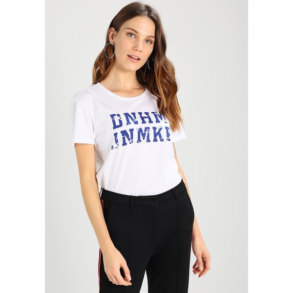 Denham NAVAL TEE T-shirt z nadrukiem optic white DE421D01T