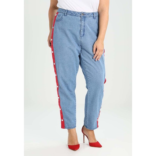 Daisy Street Plus POPPER MOM Jeansy Relaxed Fit mid blue DAB21N00A