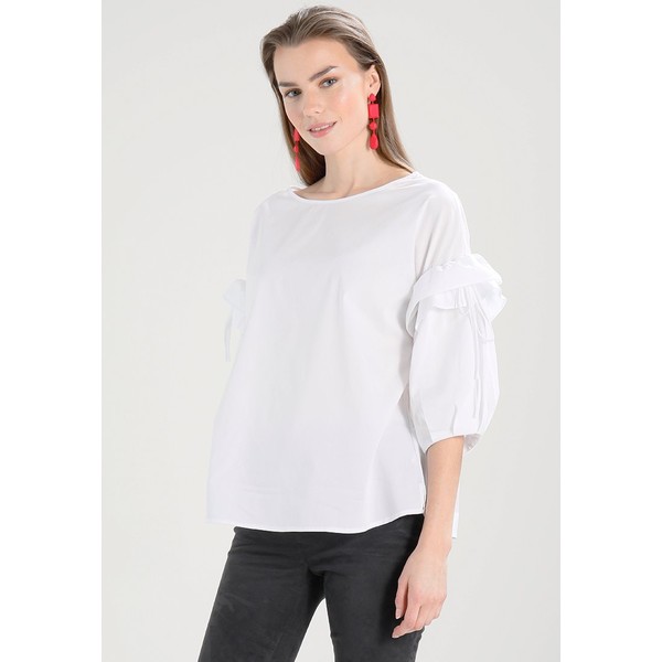 Cortefiel BLOUSE WITH FRILLS DETAILS IN SLEEVES Bluzka white CZ921E01S