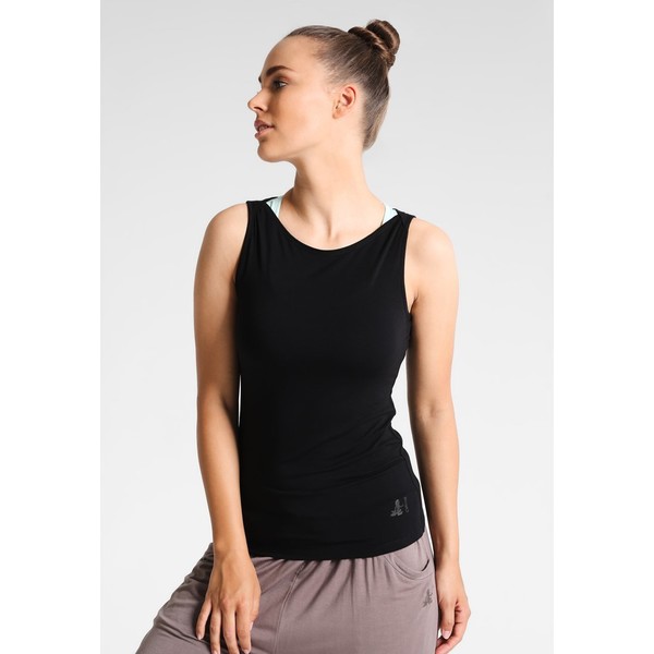 Curare Yogawear TANK BOAT NECK Top black CY541D012