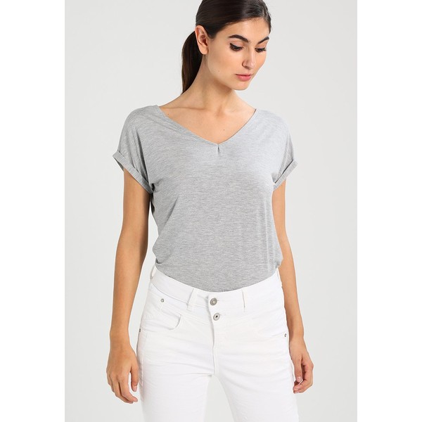 Cream ADRIANA T-shirt z nadrukiem light grey melange CR221D05G