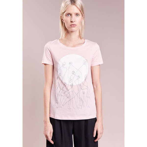 Bruuns Bazaar CLEO PRINT TEE T-shirt z nadrukiem pink BR321D014