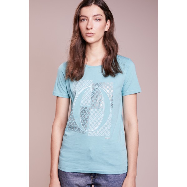 BOSS CASUAL TUSHIRTI T-shirt z nadrukiem turquoise/aqua BO121D06V