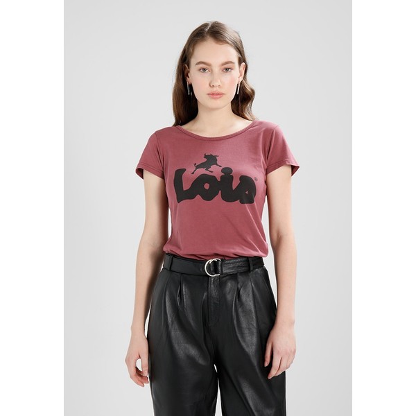 LOIS Jeans CAMISETA SNOW LOGO T-shirt z nadrukiem burgundy 1LJ21D00A