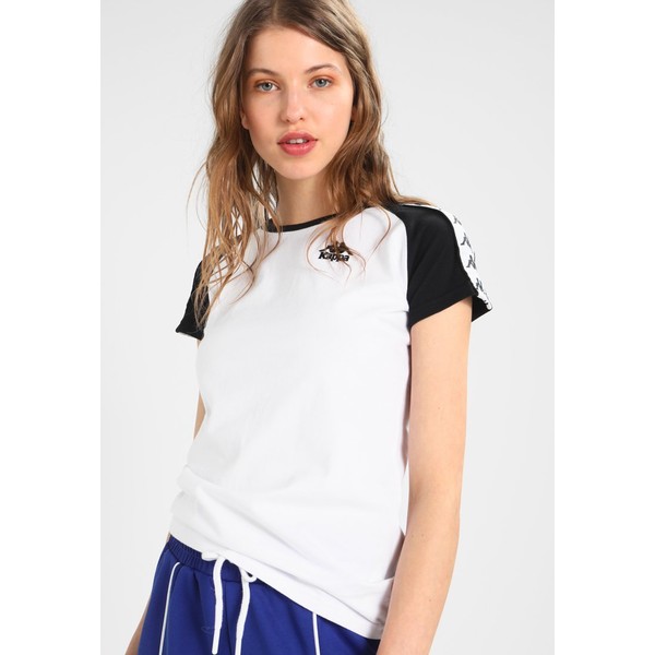 Kappa AUTHENTIC APAN T-shirt z nadrukiem white/black 10K21D001