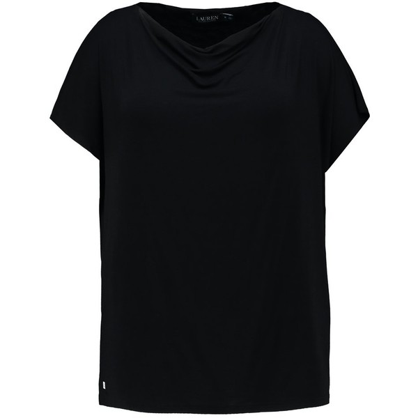 Lauren Ralph Lauren Woman ELBOW T-shirt z nadrukiem black L0S21I00O