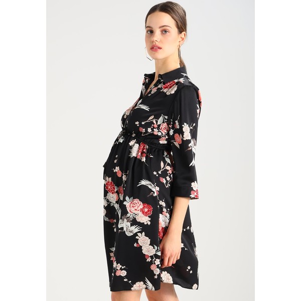 DP Maternity HERON DRESS Sukienka koszulowa black floral DP829F029