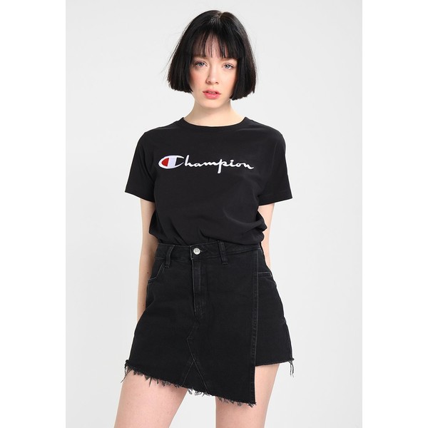 Champion Reverse Weave CLASSIC BIG LOGO T-shirt z nadrukiem new black C0T21D00I