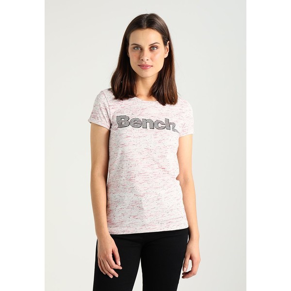 Bench COLOUR CHANGE LOGO T-shirt z nadrukiem strawberry pink marl BE621D09H