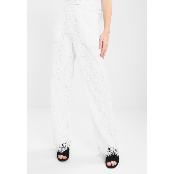 Dry Lake NANCY WIDE PANTS Spodnie materiałowe white 1DR21A00I