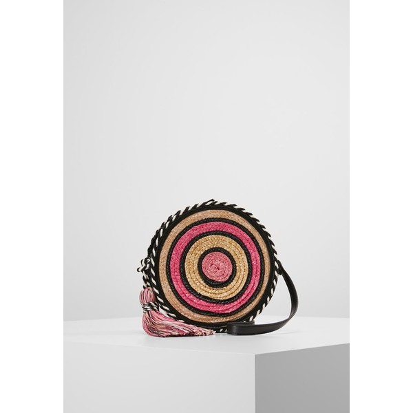 Rebecca Minkoff STRAW CIRCLE CROSSBODY Torba na ramię pink multi RM651H06U