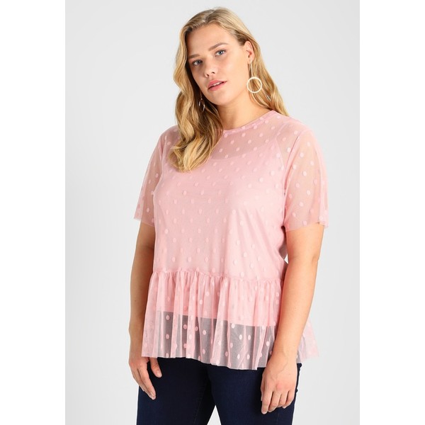 Glamorous Curve SPOT SHORT SLEEVE T-shirt z nadrukiem pink GLA21E011