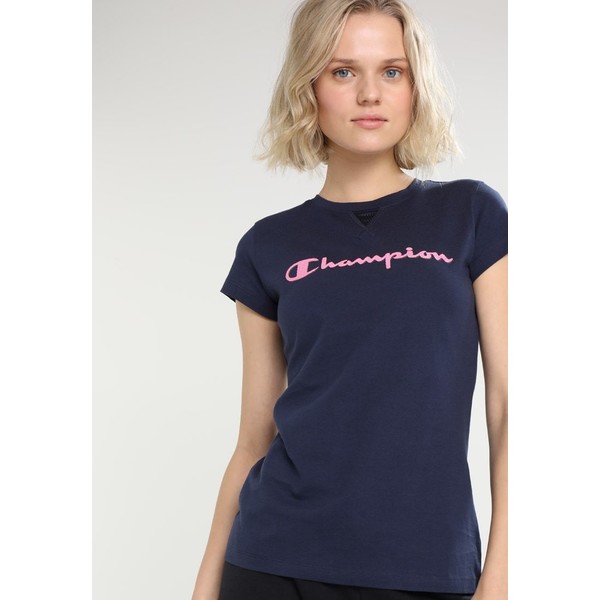 Champion CREWNECK T-shirt z nadrukiem blue C7641D00D