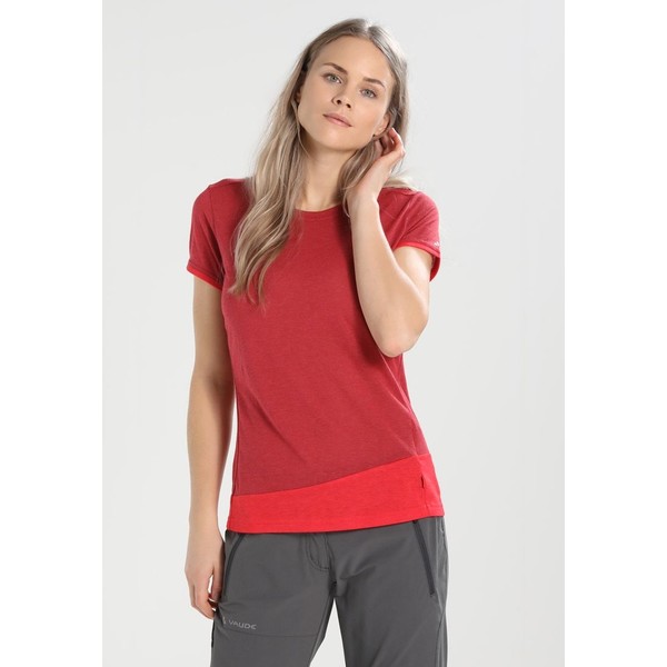 Vaude WOMEN'S SVEIT T-shirt z nadrukiem red cluster VA441D004
