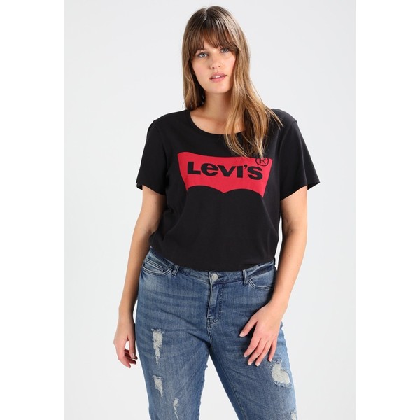Levi's® Plus PLUS PERFECT TEE T-shirt z nadrukiem plus batwing jet black L0M21D000