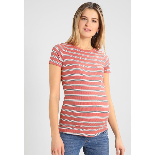 New Look Maternity CHARLIE STRIPE T-shirt z nadrukiem rust N0B29G03I