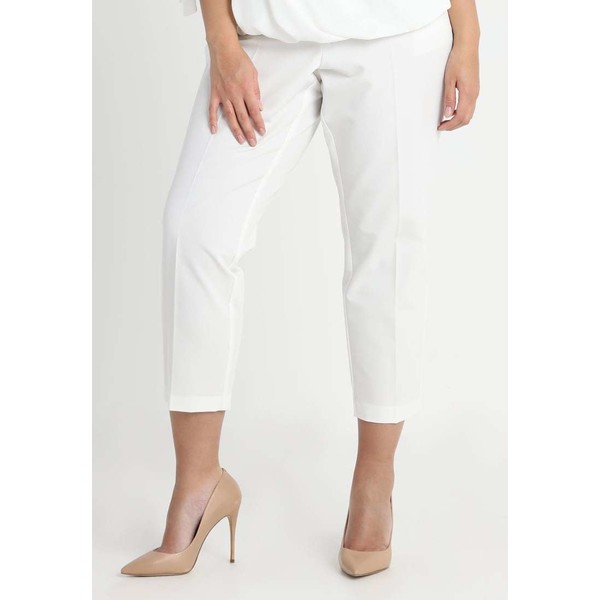 Dorothy Perkins Curve ANKLE GRAZER TROUSER Spodnie materiałowe white DP621A01Q