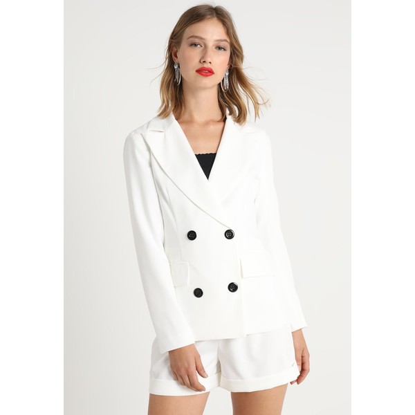 Missguided DOUBLE BREASTED WITH BUTTONS Żakiet white M0Q21G03F