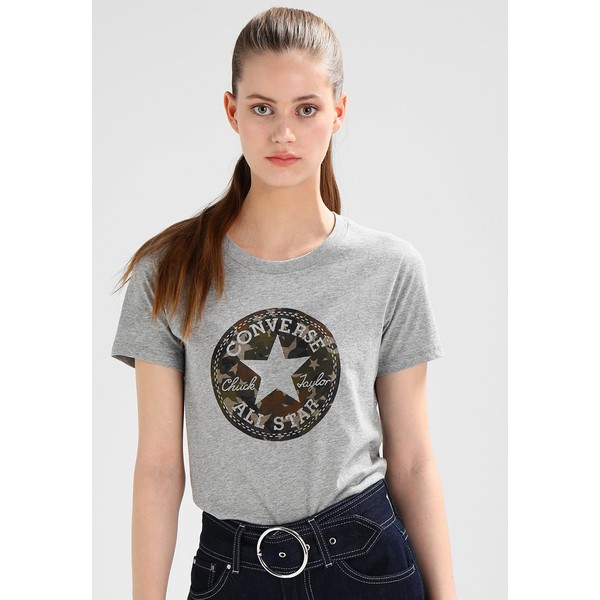 Converse STAR C FILL CREW TEE T-shirt z nadrukiem vintage grey heather CO421D05Q