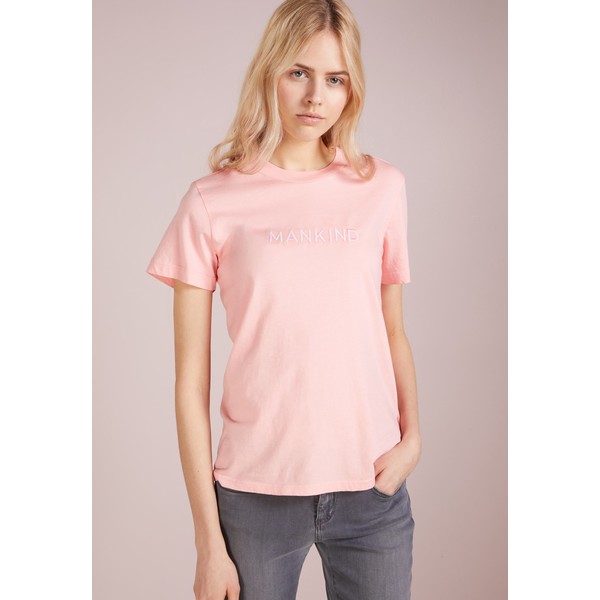 7 for all mankind BABY TEE T-shirt z nadrukiem quartz pink 7F121D01C