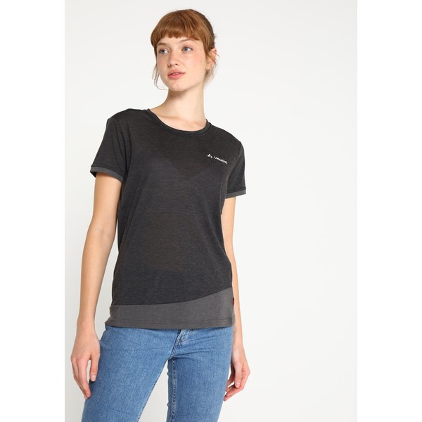Vaude WOMEN'S SVEIT T-shirt z nadrukiem black VA441D004
