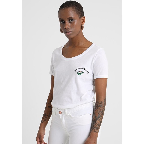 ONLY Petite ONLTES T-shirt z nadrukiem white OP421D00X