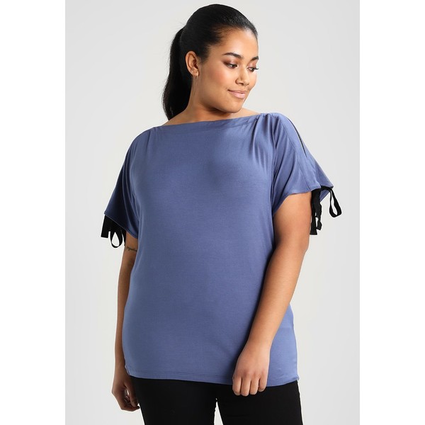 Anna Field Curvy T-shirt z nadrukiem blue AX821D004
