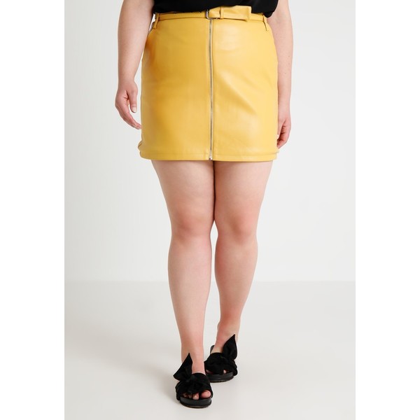 Glamorous Curve SKIRT Spódnica mini yellow GLA21B00E