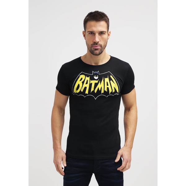 LOGOSHIRT BATMAN T-shirt z nadrukiem black S3422O04N