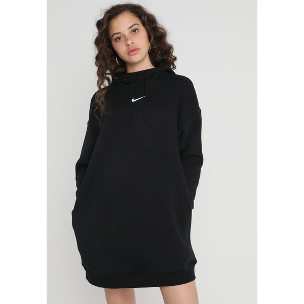 Nike Sportswear HOODIE Sukienka letnia black/white NI121C011