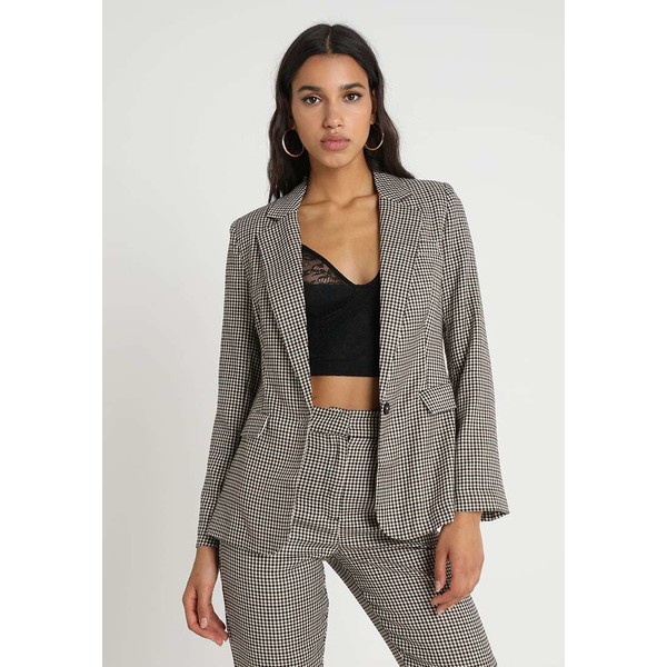 Missguided EXCLUSIVE DOGTOOTH SUIT Żakiet brown M0Q21G04H