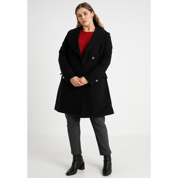 Dorothy Perkins Curve BELTED COAT Płaszcz wełniany /Płaszcz klasyczny black DP621U00G