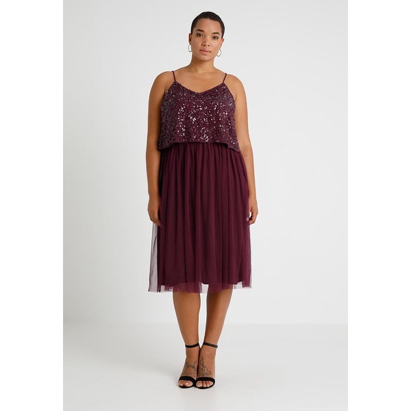 Lace & Beads Curvy ALVI DRESS Sukienka koktajlowa berry/deep red LAF21C010