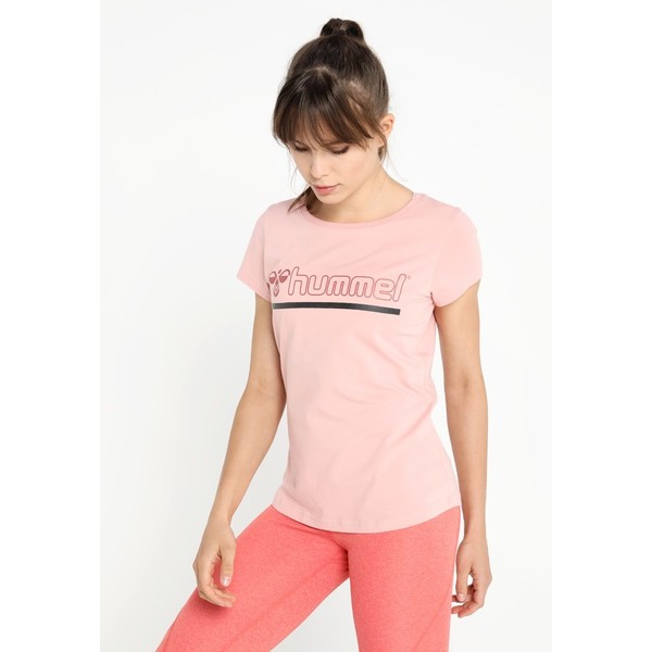 Hummel HMLPERLA T-shirt z nadrukiem mellow rose HU341D01W