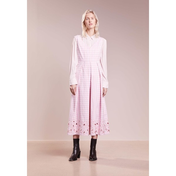 Boutique Moschino Długa sukienka pink/white M4421C02Q
