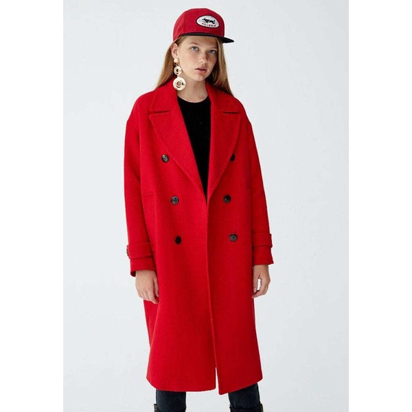 PULL&BEAR Płaszcz wełniany /Płaszcz klasyczny red PUC21U02U