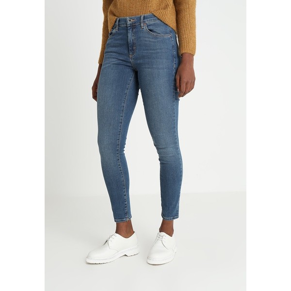 Topshop LEIGH Jeansy Skinny Fit blue denim TP721N0AN
