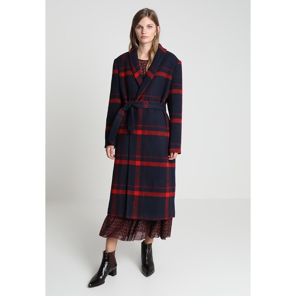 JUST FEMALE MUNCH COAT Płaszcz wełniany /Płaszcz klasyczny dark blue/red JU121U005