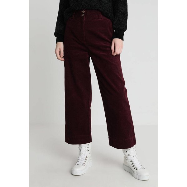 New Look PATCH POCKET CROP Spodnie materiałowe burgundy NL021A0CL