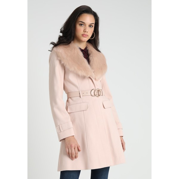 Miss Selfridge FIT AND FLARE Płaszcz wełniany /Płaszcz klasyczny blush MF921U010