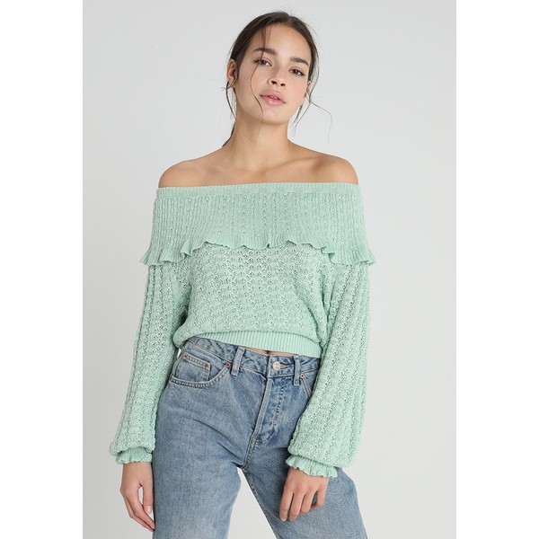 Free People CRAZY IN LOVE RUFFLE Sweter mint FP021I02I