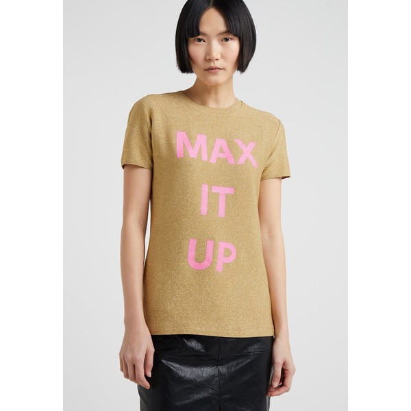 MAX&Co. DAMIERE T-shirt z nadrukiem gold MQ921D010