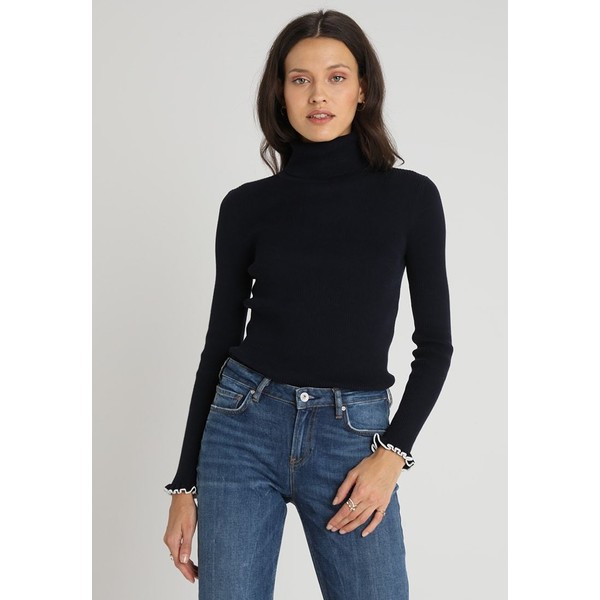 Scotch & Soda WITH RUFFLE DETAILING AT CUFFS Sweter navy SC321I018