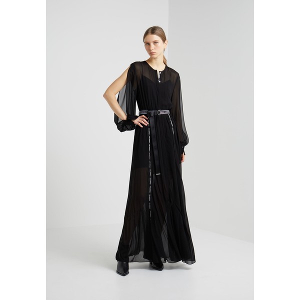 KARL LAGERFELD MAXI DRESS LOGO TAPE Długa sukienka black K4821C01B