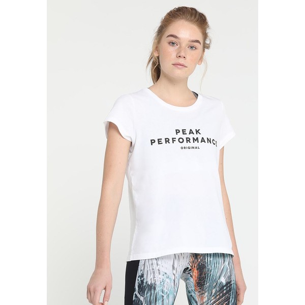 Peak Performance TEE T-shirt z nadrukiem white PE441D00A