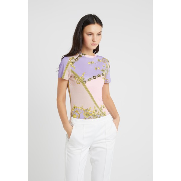 Versace Collection FITTED T-shirt z nadrukiem rosa stampa VC121D00M