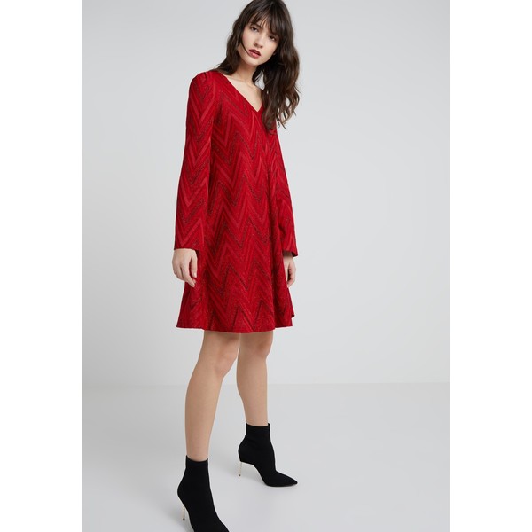 M Missoni NECK DRESS Sukienka dzianinowa red MM321C050